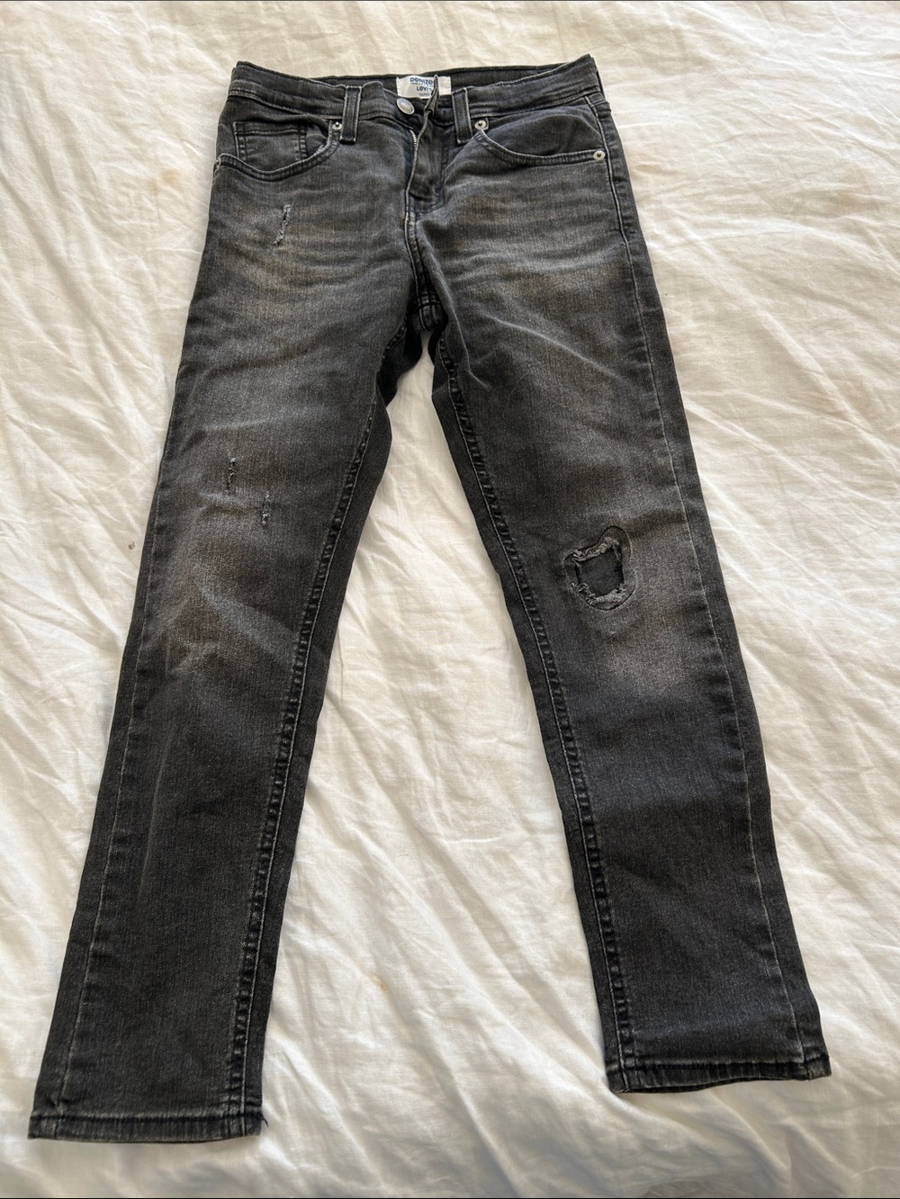 Denizen from Levi's Black Distressed Kids Jeans